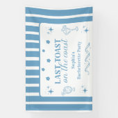 Laatste toast op de kust vrijgezellenweekendfeest spandoek (Verticaal)