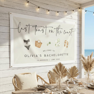 "Laatste toast op de kust" Zomer Bachelorette Spandoek