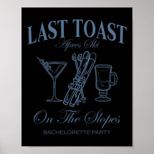 Laatste toast op de pistes Chelor skiën bruids dee Poster
