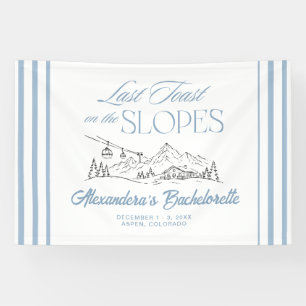 Laatste toast op de pistes vrijgezellenfeest spandoek