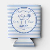 Laatste toast op het kust afscheidsparty weekend blikjeskoeler (Achterkant)