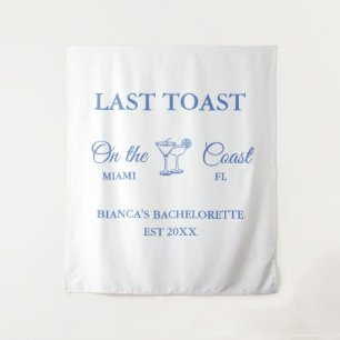 Laatste toast op het strand Bruidsmeisjesfeest  Wandkleed