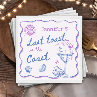 Laatste toast op het strandfeest voor vrijgezellen servet