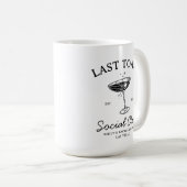 Laatste toast Social Club vrijgezellenfeest Merch Koffiemok (Voorkant rechts)