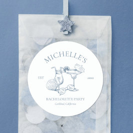 Laatste toost op het Coast Bachelorette Party Ronde Sticker