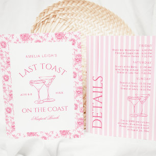 Laatste toost op het Coast Pink Floral Bach Weeken Kaart