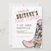 Laatste uitnodiging van Rodeo Roze Bachelorette (Voorkant)