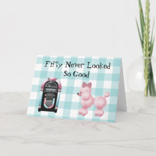 Laatste van het vorige 50e Wenskaart op de geboort Kaart