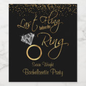 Laatste vlucht voor Ring Bachelorette - Goud Wijn Etiket (Enkel label)