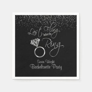 Laatste vlucht voor Ring Bachelorette - Zilver Servet