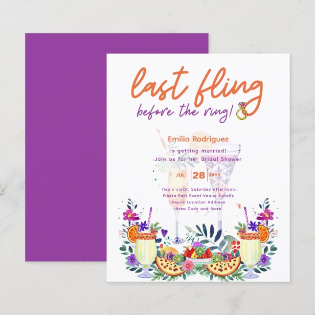 Laatste vlucht voor Ring Cocktails Vrijgezellenfee (Voorkant / Achterkant)