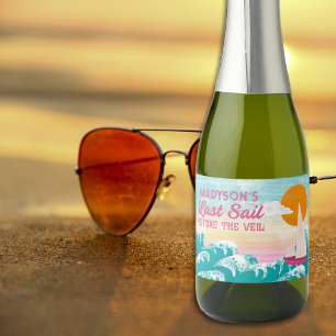 Laatste Zeil Voor De Veil Zeilboot Bachelorette Sparkling Wijnetiket