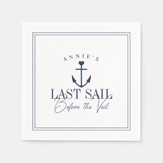 Laatste Zeiltocht voor de Sluier Na de Verlovingsf Servet (Voorkant)