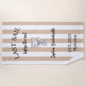 Laatste Zeiltocht Voor De Sluier | Persoonlijk Neu Strandlaken (Voorkant)