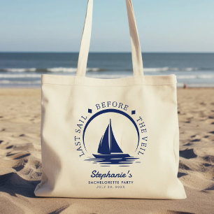 Laatste zeiltocht voor de sluier vrijgezellenfeest tote bag