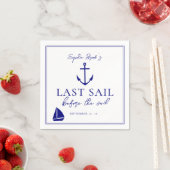 Laatste zeiltocht voor de sluier vrijgezellenweeke servet (Insitu)