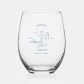 Laatste zeiltocht voor The Veil Bachelorette weeke Wijnglas Zonder Voet (Voorkant)