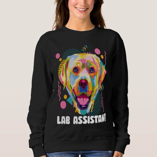 Lab Assistant Labrador Retriever  Dog Breed Humor Trui (Voorkant)