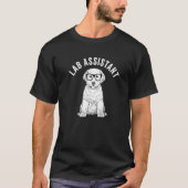 Lab Assistant Nerdy Yellow Labrador Retriever Pupp T-shirt (Voorkant)