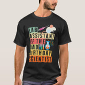 Lab Assistant of the Mad Birthday Scientist T-shirt (Voorkant)