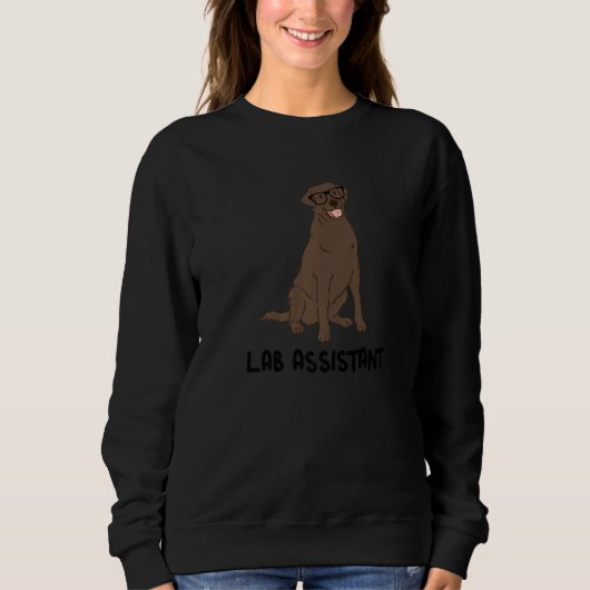 Lab-assistent Nerdy Chocolate Labrador Retriever Trui (Voorkant)