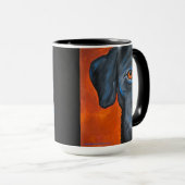 Lab Black | Mug à deux tons, 15 oz (Devant droit)