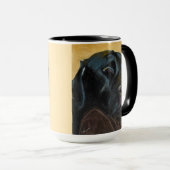 Lab Black Sleeping | Mug à deux tons, 15 oz (Devant droit)