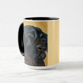 Lab Black Sleeping | Mug à deux tons, 15 oz (Devant gauche)