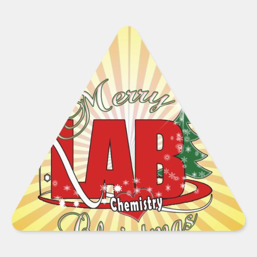 LAB CHEMISTRY CHRISTMAS DRIEHOEK STICKER (Voorkant)