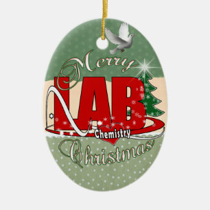 LAB CHEMISTRY CHRISTMAS KERAMISCH ORNAMENT