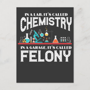Lab Chemistry Teacher Garage Felony Crime Chemist Briefkaart