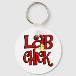 LAB CHICK - LABORATOORY GIRL SLANG / HUMOR SLEUTELHANGER