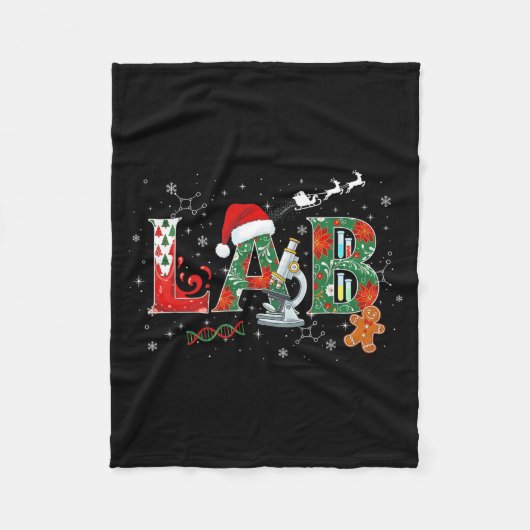 Lab Christmas Laboratory Technician Science Xmas S Fleece Deken (Voorkant)