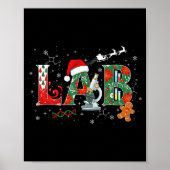Lab Christmas Laboratory Technician Science Xmas S Poster (Voorkant)