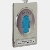 Lab Coat Ceremony Keepsake Scientist Verzilverd Banner Ornament (Rechts)