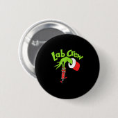 Lab Crew Prettig Kerstfeest Laboratoriumtechnicus Ronde Button 5,7 Cm (Voorkant /achterkant)