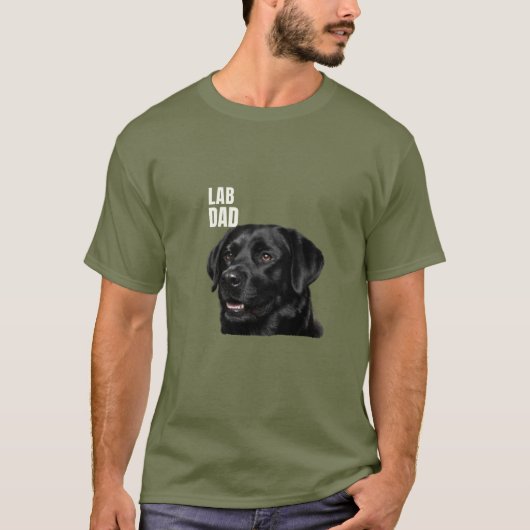 Lab Dad Black Labrador Dog T-shirt (Voorkant)