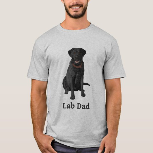 Lab Dad Black Labrador Retriever T-shirt (Voorkant)