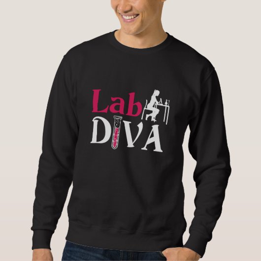 Lab Diva Lab Tech Chemist Laboratory Technician Trui (Voorkant)