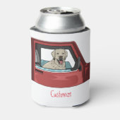 Lab Dog Riding Shotgun Thunder_Cove Blikjeskoeler (Blikje Achterkant)