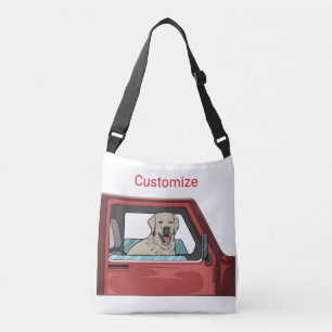 Lab Dog Riding Shotgun Thunder_Cove Crossbody Tas