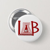 LAB FLASK LOGO MT - MEDISCHE TECHNOLOGISCH RONDE BUTTON 5,7 CM (Voorkant /achterkant)