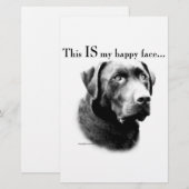 Lab Happy Face Briefpapier (Voorkant / Achterkant)