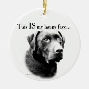 Lab Happy Face Keramisch Ornament
