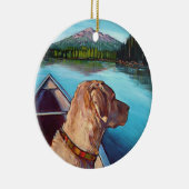 Lab in Canoe Ornament (Rechts)