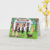 Lab Licent Ice Cream Labradors Kaart (Gele Bloem)