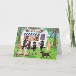 Lab Licent Ice Cream Labradors Kaart