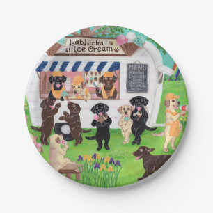 Lab Licent Ice Cream Labradors Papieren Bordje