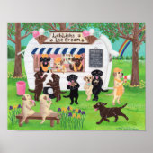 Lab Licent Ice Cream Labradors Poster (Voorkant)