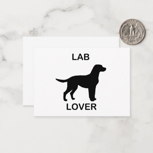 lab liefhebber notitiekaartje (Voorkant / Achterkant in situ)